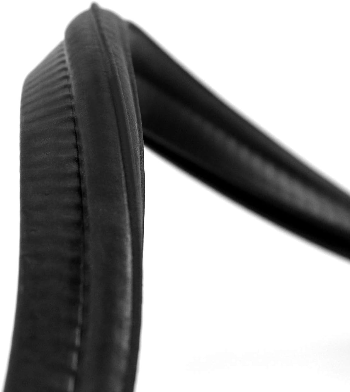 QWORK 5 Feet EPDM Rubber Trim Seal with Top Bulb, Fits Edge 1/16" to 1/8"