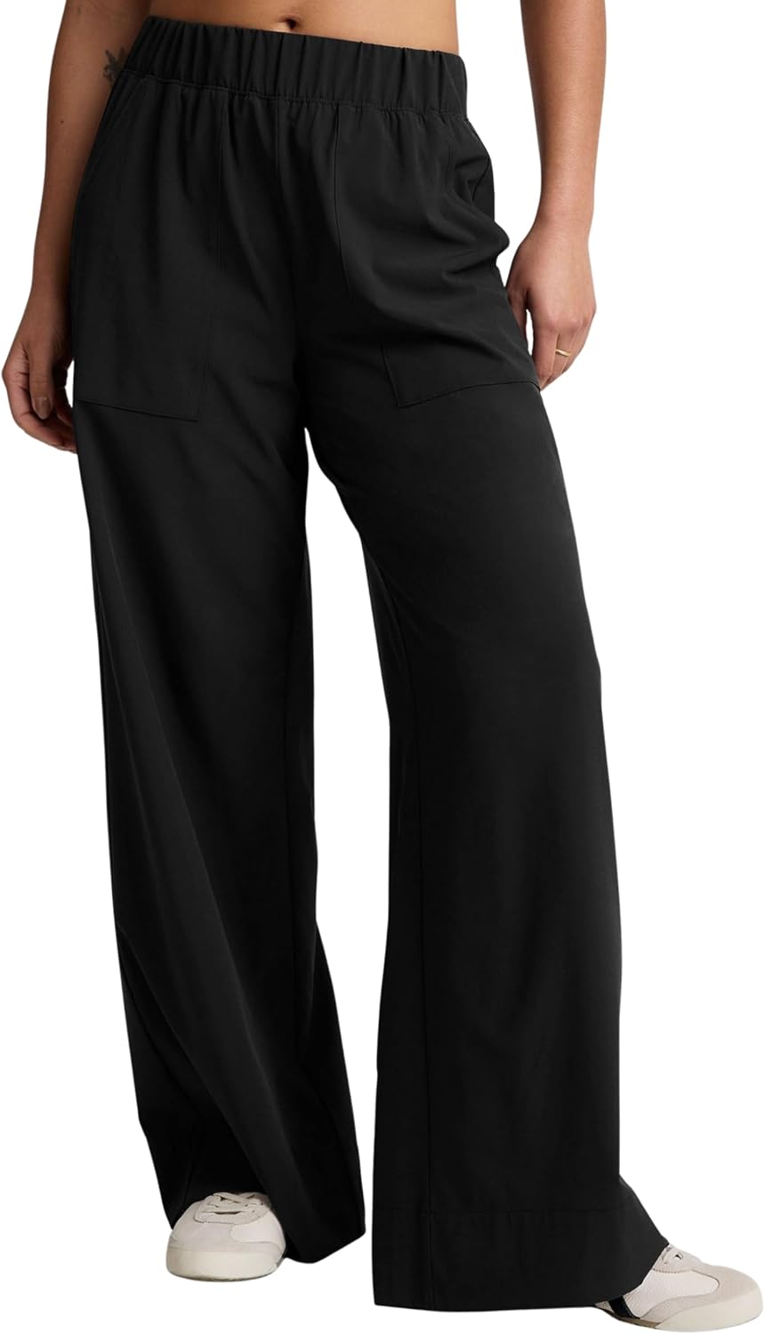 Beyond Yoga Women's Easy Wide Leg 29" Pant, True Black, X-Small