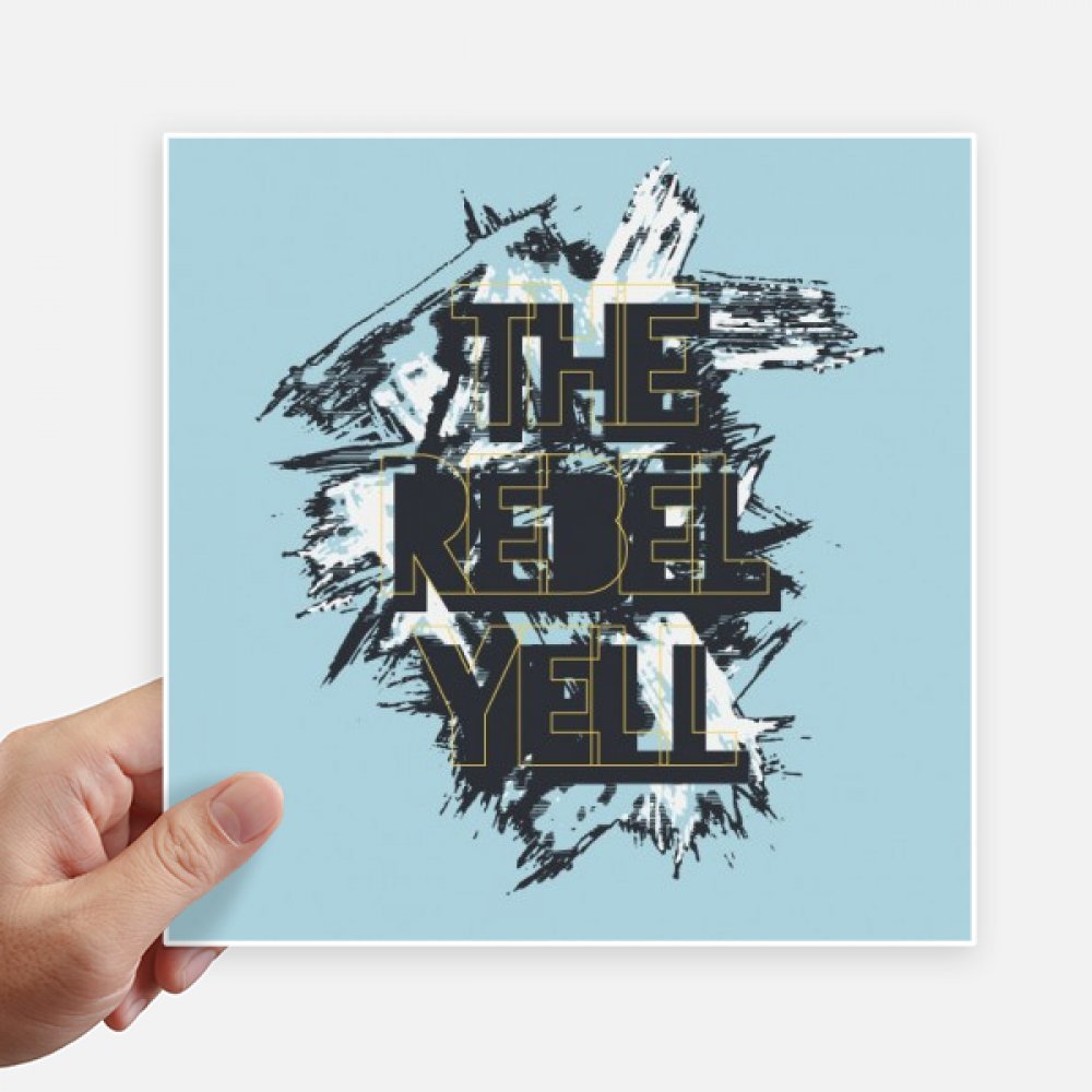 Autocollant carré motif graffiti rebel yell 20cm x 20cm lot de 4 stickers multicolores