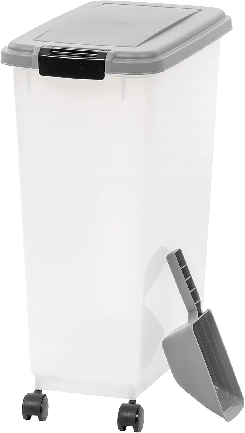 Amazon Basics Airtight Dog Food Storage Container with Scoop 47 QT