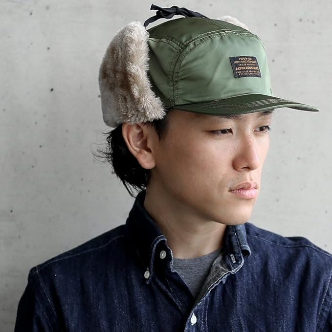 Amazon Alpha Industries Inc アルファインダストリーズ Ma 1 ミリタリー フライト キャップ 耳あて付き 帽子 ワークキャップ ジェットキャップ Slim Tight Light Fit ブラック キャップ 通販