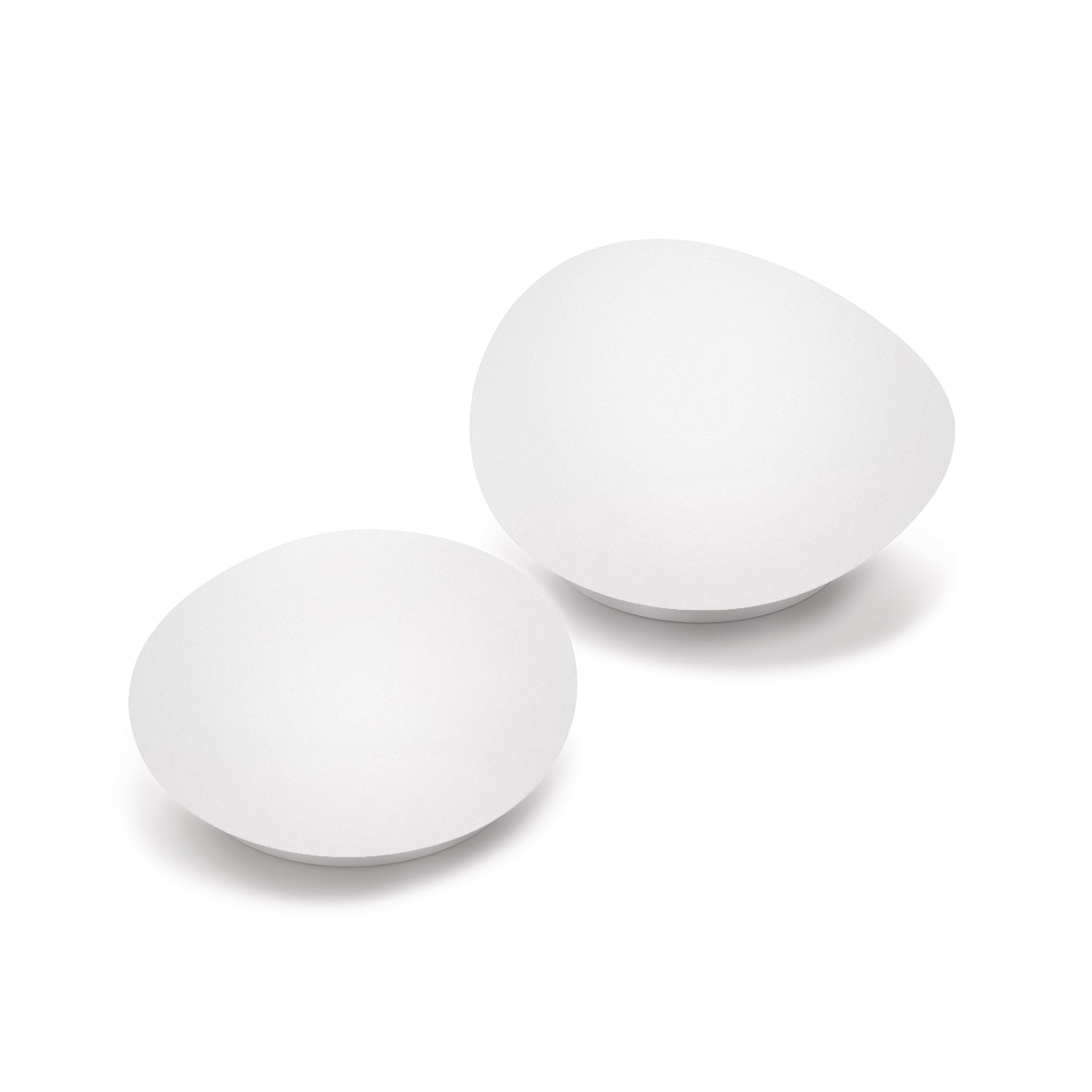 Esotec 102084 - Juego de 2 lámparas solares con forma de piedras, para decorar jardines, 4000 K