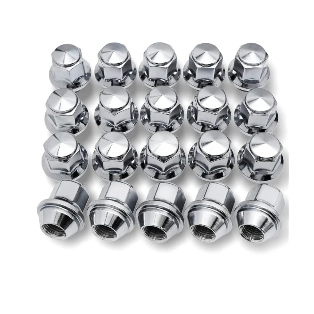 Nakrętki do Kół dla Forda Mustanga Explorera Edge Maverick, 20 szt. nakrętek kół M14x1,5 o wysokości 37mm, 13/16" z łbem sześciokątnym 21mm