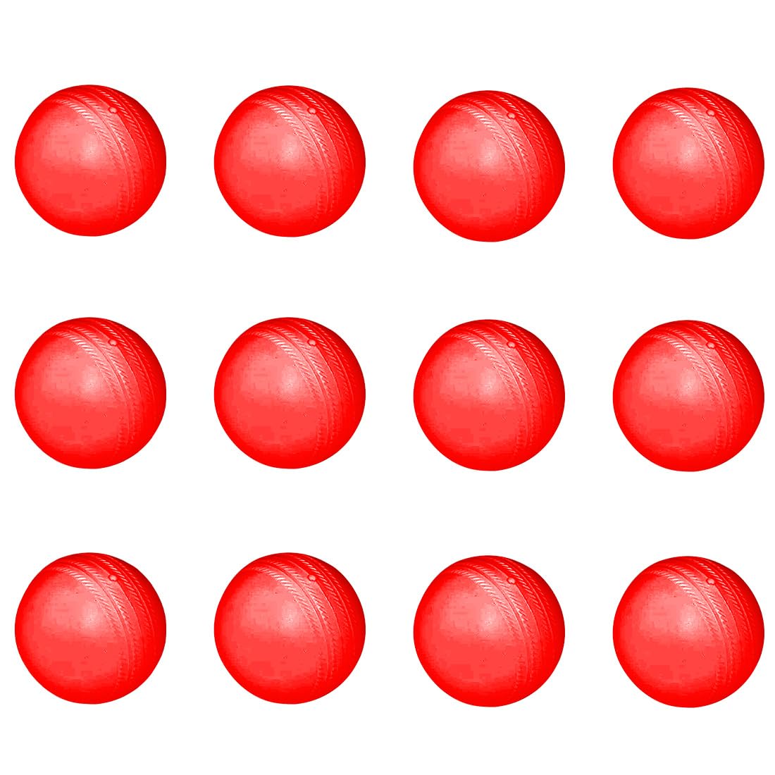 TEAM FS SPORTS Plastic Cricket Ball Red – Pack of 12 | 68mm | 40gm Each | Gully Cricket & Kids Practice Ball for Indoor & Outdoor Use | Lightweight & Durable-image-13