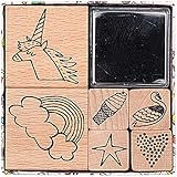 holz motive zum basteln INHALT & MAßE - Das Stempelset aus Holz besteht aus je 6 verschiedenen Stempel und einem Stempelkissen in der Farbe schwarz. Maße: 2 Stempel in 4x4 cm und 4 Stempel in 2x2 cm