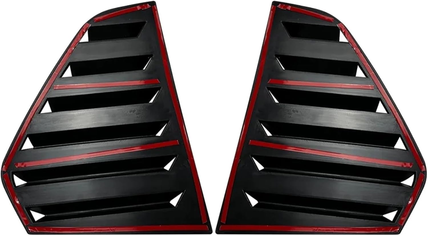 Compatible with VW Golf 8 MK8 2020-2022 Louver Air Vents Glossy Black/Carbon Look Rear Window Side Vent Shutter Louver Cover Trim (Glossy Black)