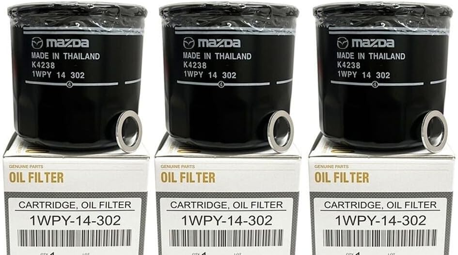 Generic Mazda CX-9 2016-2022 3 New Genuine OEM Oil Filters with Gaskets 1WPY-14-302, 99564-1400