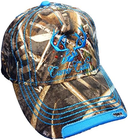 BT Outdoors Womens Realtree Camo Cap with Blue Camo Cutie Cap