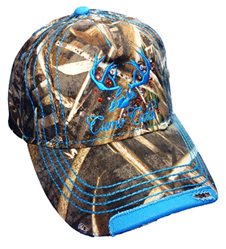 Womens Realtree Camo Cap with Blue Camo Cutie Cap