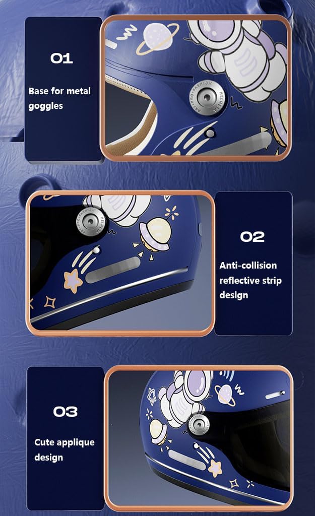 DOT Approved Kids Cute Helmet 4-15 Years Old Boys Girls Motorcycle Full Face Cool Go-Kart Motocross ATV Dirt Bike Racing for Youth Children's Applicable to All Seasons