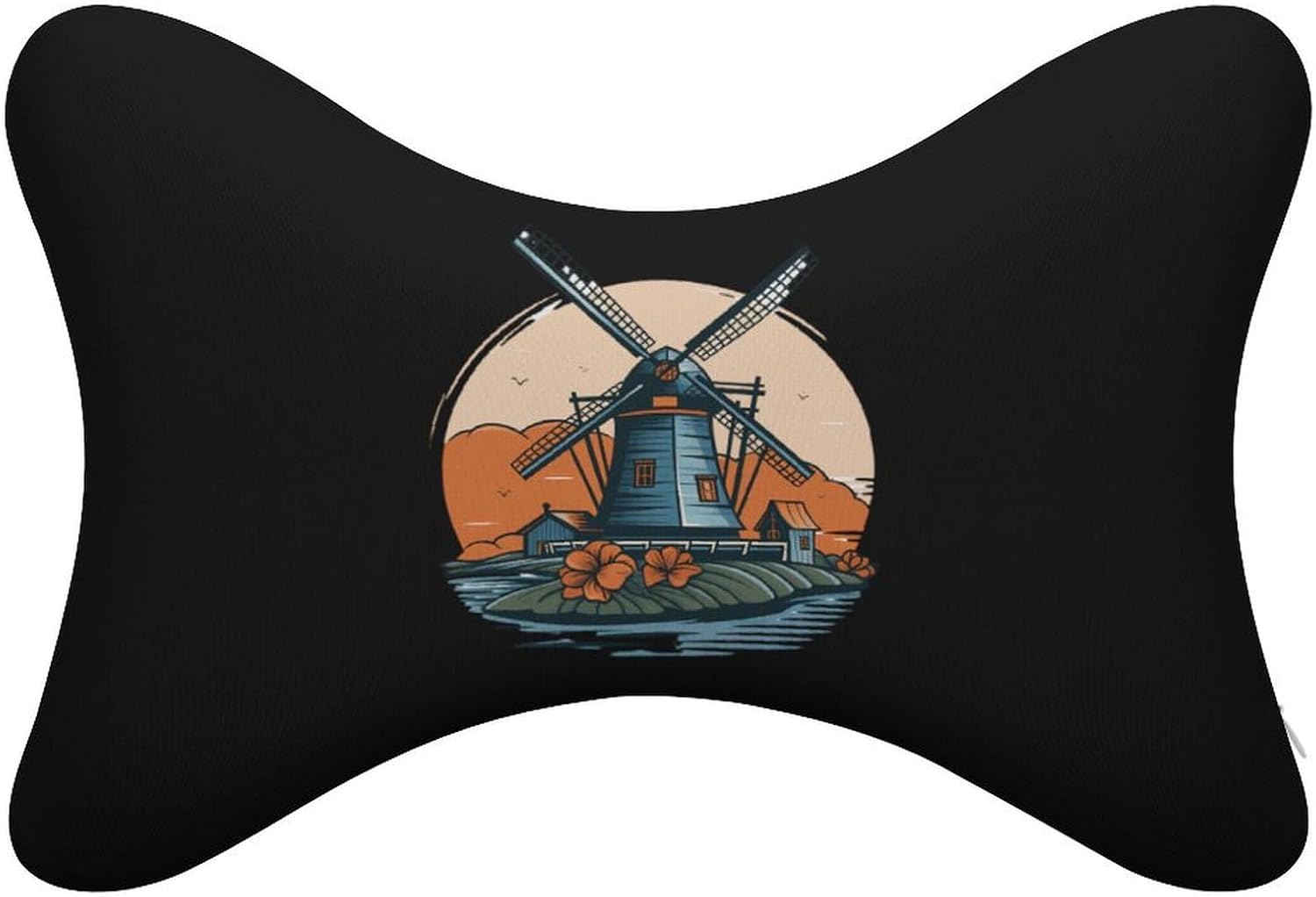 Windmill in Holand 2 Pack Car Neck Pillow Car Headrest Soft Car Pillow for Most Cars