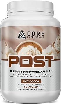 Core Nutritionals Post Workout Recovery, Hot Cocoa, 20 Servings