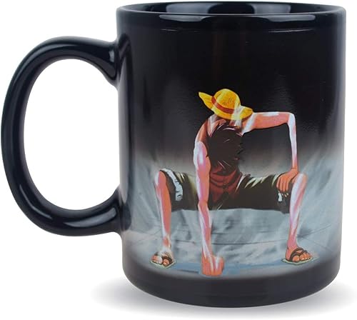 Miniatura 4 de Taza de café cambiante Luffy de una pieza Taza de café de cerámica reactiva sensible al calor