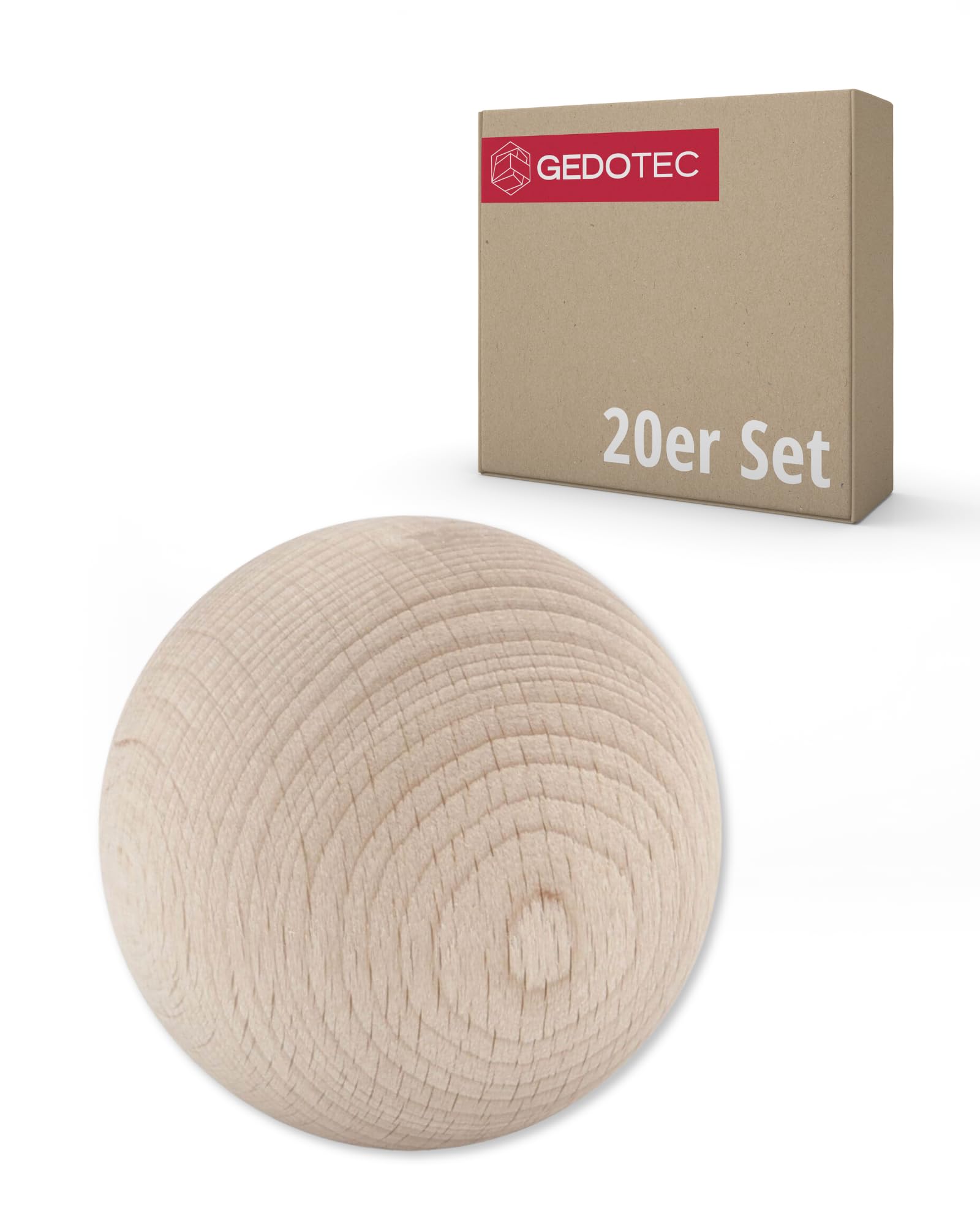 VBS XXL Holzkugeln Durchgebohrt 35 Mm – 50 Stück, Roh, Unlackiert, Für Basteln, DIY, Schmuck, Deko