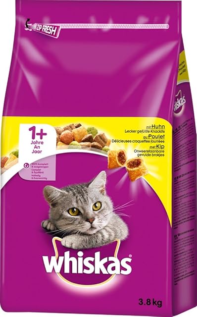 Whiskas 1+ - Dry Cat Food - with Chicken - 3.8 kg
