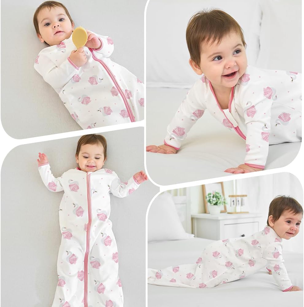 Miracle Baby Long Sleeve Sleep Sack 2-Pack, 100% Cotton Wearable Blanket Baby Sleeping Bag for Newborn Infant Toddler - Image 6