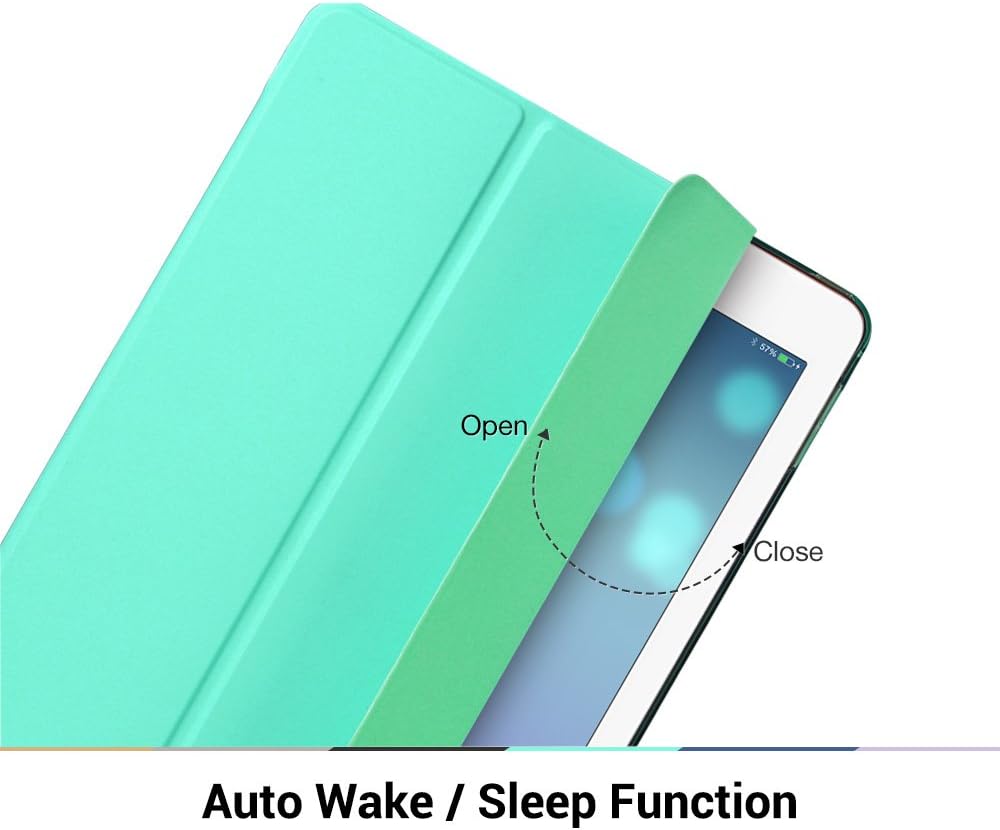 ESR iPad pro 12.9 inch Case, Smart Case Cover [Synthetic Leather] Translucent Frosted Back Magnetic Cover with Auto Sleep/Wake Function [Light Weight] for iPad Pro 12.9 (2015 Released) (Mint Green)
