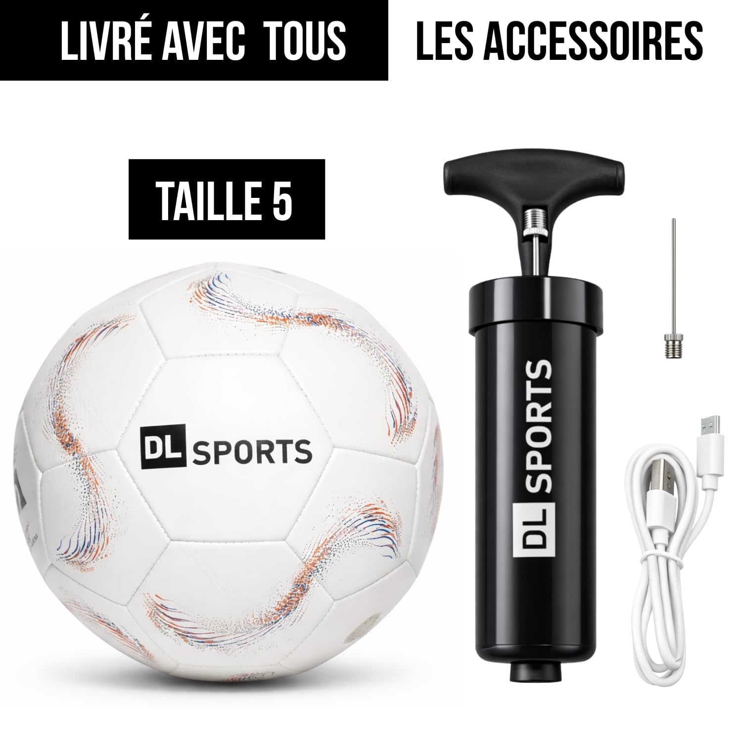 Ballon de Foot Lumineux LED Rechargeable – Ballon Foot Enfant Extérieur Reflechissant – S’Allume la Nuit en Fluorescent – Idée Cadeau Football Enfant – Jeu Sécurisé Jour & Nuit