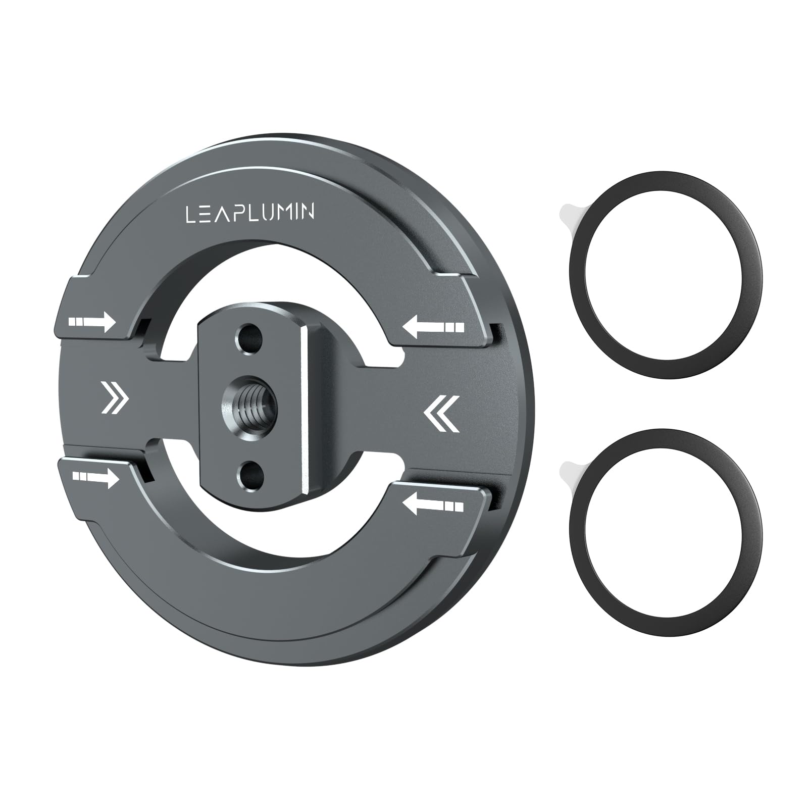 Magnetic Phone Tripod Mount Adapter with Adhesive Magnetic Ring,1/4” Screw Hole Suitable for Ball Head/Tripod,Cold Shoe Design Compatible with Microphone with Hot Shoe Connector