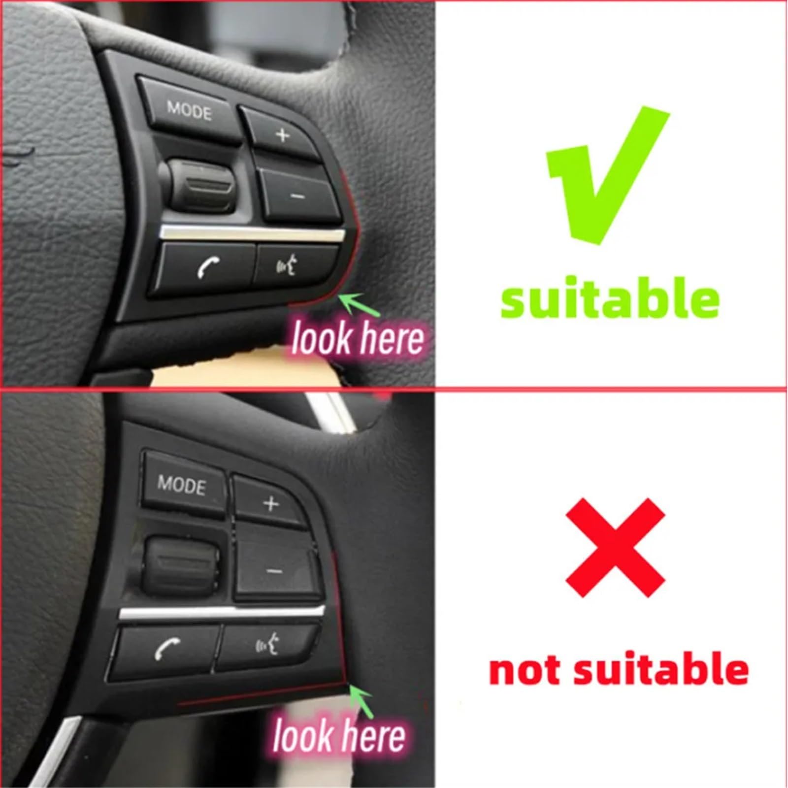 Compatible avec BMW 5 7 F10 F11 F01 F04 2011 2012 2013 2014 Autocollants garniture boutons volant voiture accessoires d'intérieur automobile Autocollants Intérieur