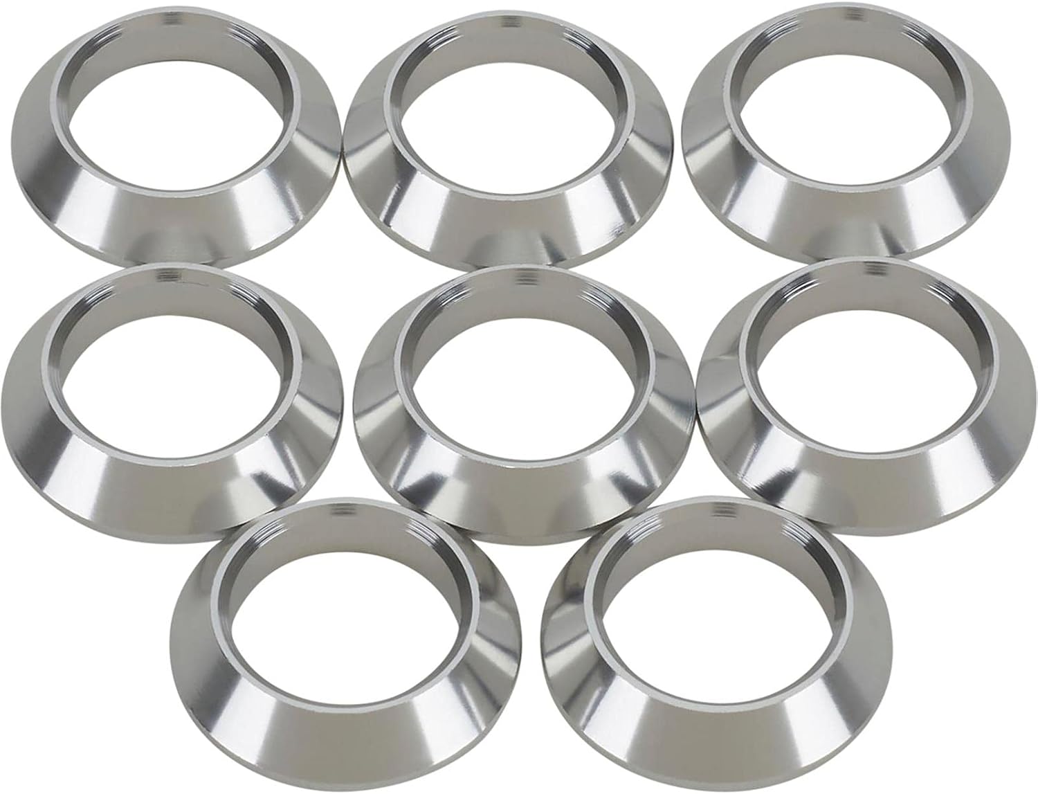 Speedway Motors Aluminum Cone Spacers for 5/8 Inch Rod Ends 1 Inch OD Tapered Design Increases Steering and Suspension Travel Universal Fit Set of 8