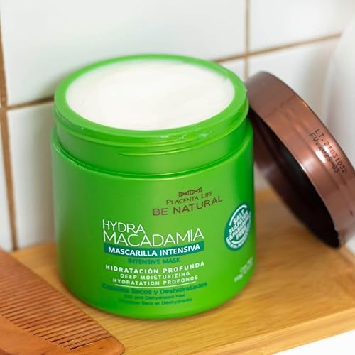 Miniatura 5 de PLACENTA LIFE BE NATURAL HYDRA MACADAMIA - Mascarilla hidratante profunda para cabello seco y dañado. (12.35 onzas)