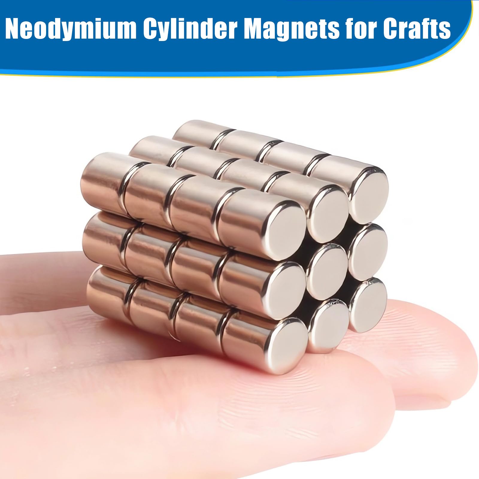 36 Pack 8x8mm N52 Neodymium Round Cylinder Magnets, Strong Cylinder Rod Round Disc Permanent Rare Earth Magnet for Crafts, Fridge, Whiteboard — Amazon image 5