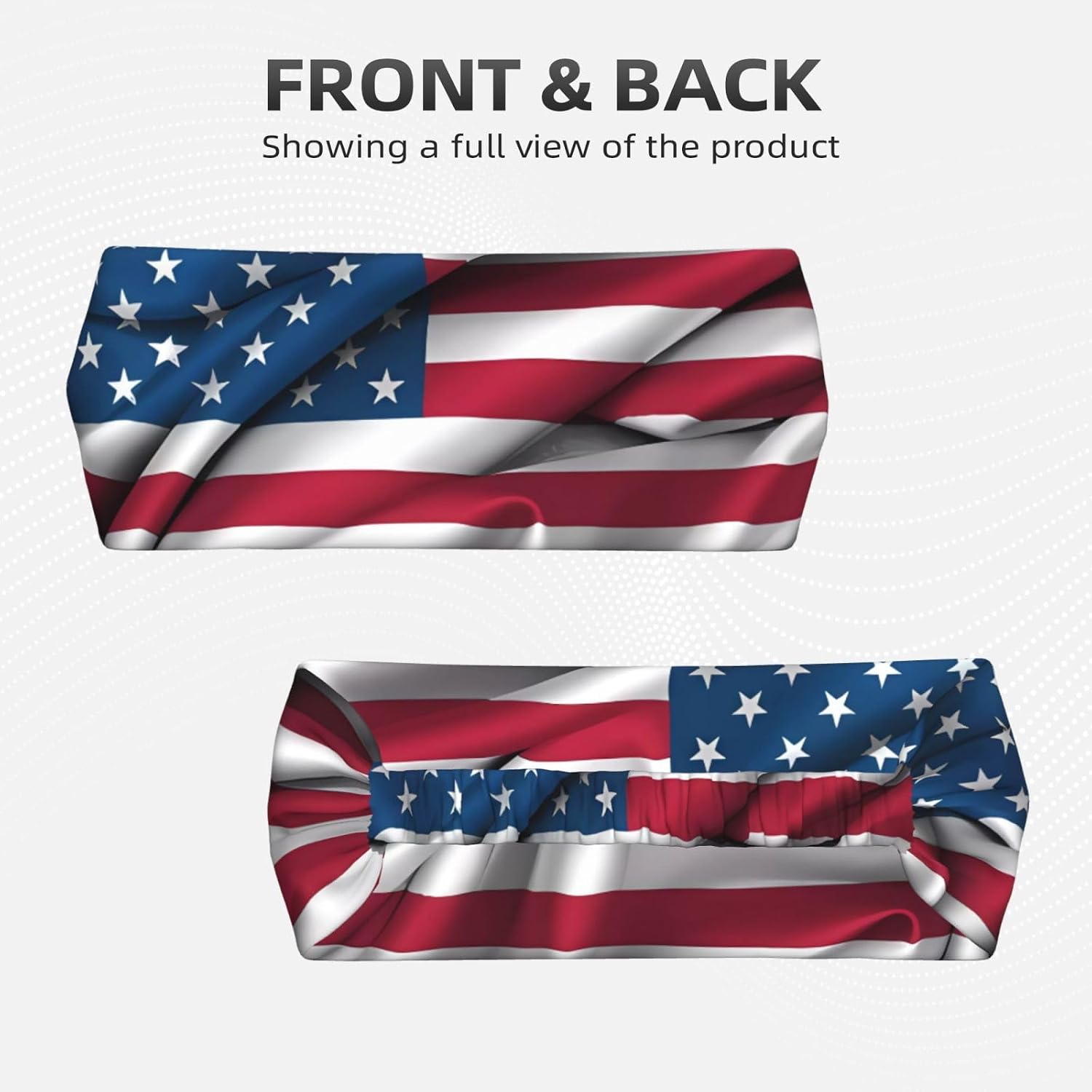 American Flag Elastic Exercise Headband for Sports & Workouts