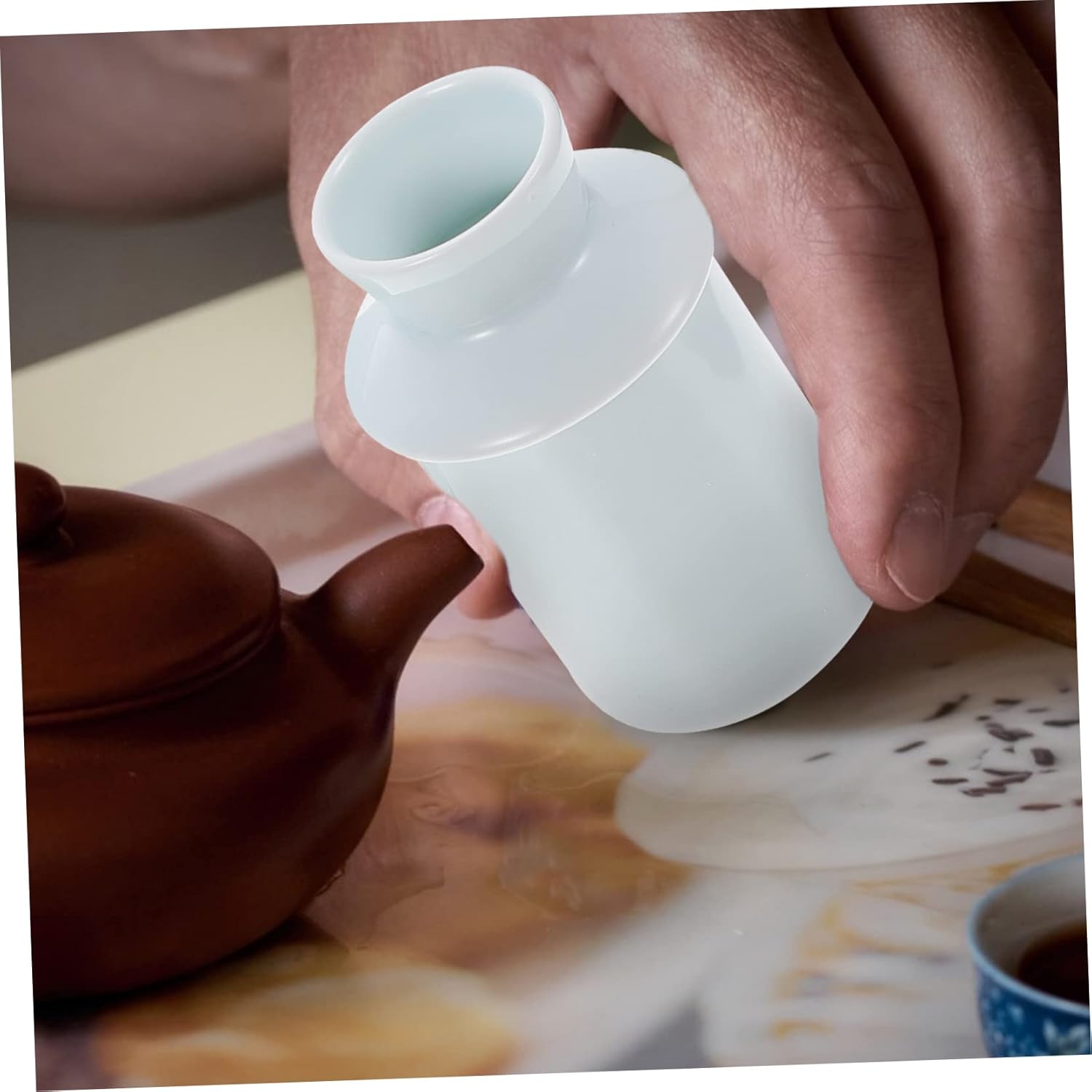 1set Porcelain Pottery Chinese Set Liquor Warm Set Drinking Cup Classic Style Easy to Clean