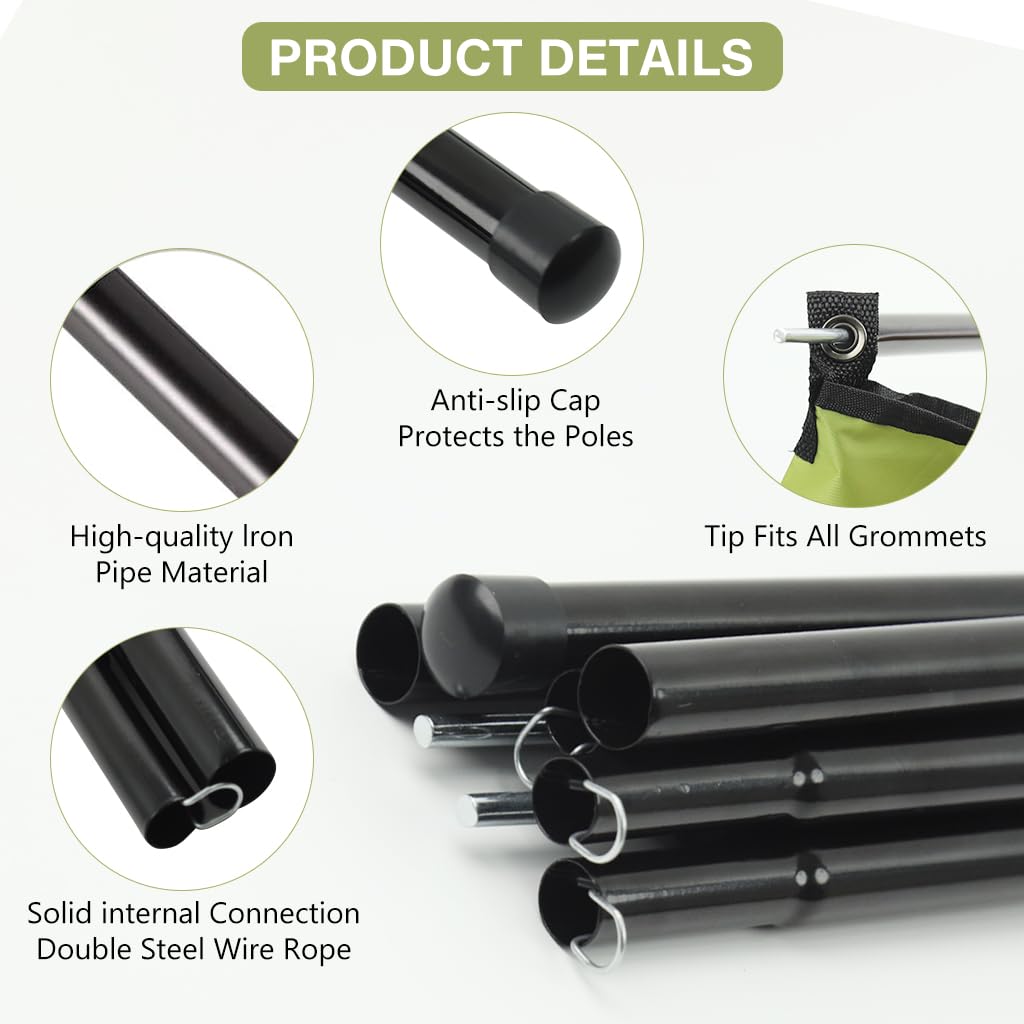 Proberos® Foldable Car Side Awning Sun Shelter Tent 118x78 Inches, Military Green, UPF 50+ UV Protection with Storage Bag for Camping, Travel, Outdoor Adventures 4 Proberos® Foldable Car Side Awning Sun Shelter Tent 118x78 Inches, Military Green, UPF 50+ UV Protection with Storage Bag for Camping, Travel, Outdoor Adventures - Image 4