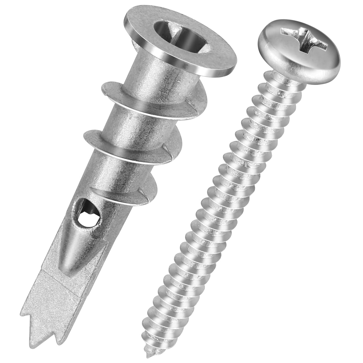 VGBUY 80PCS Drywall Anchors and Screws Kit, Zinc Metal Self Drilling