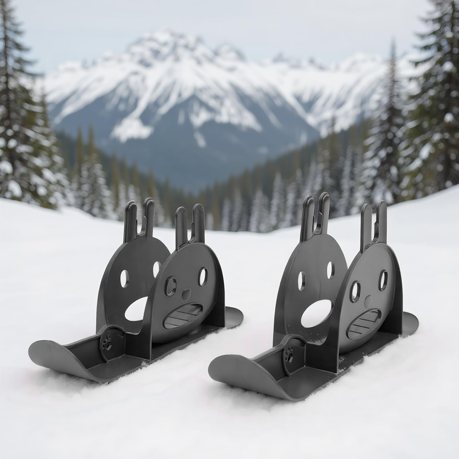 Balance Vélo Neige Ski,1 Paire Winter Slee Board Balance Bike Snow Ski Set - Conversion de Fixation pour Chariot de Golf Randonnée Pads,Filles Garçons Tout-Petits Cyclistes