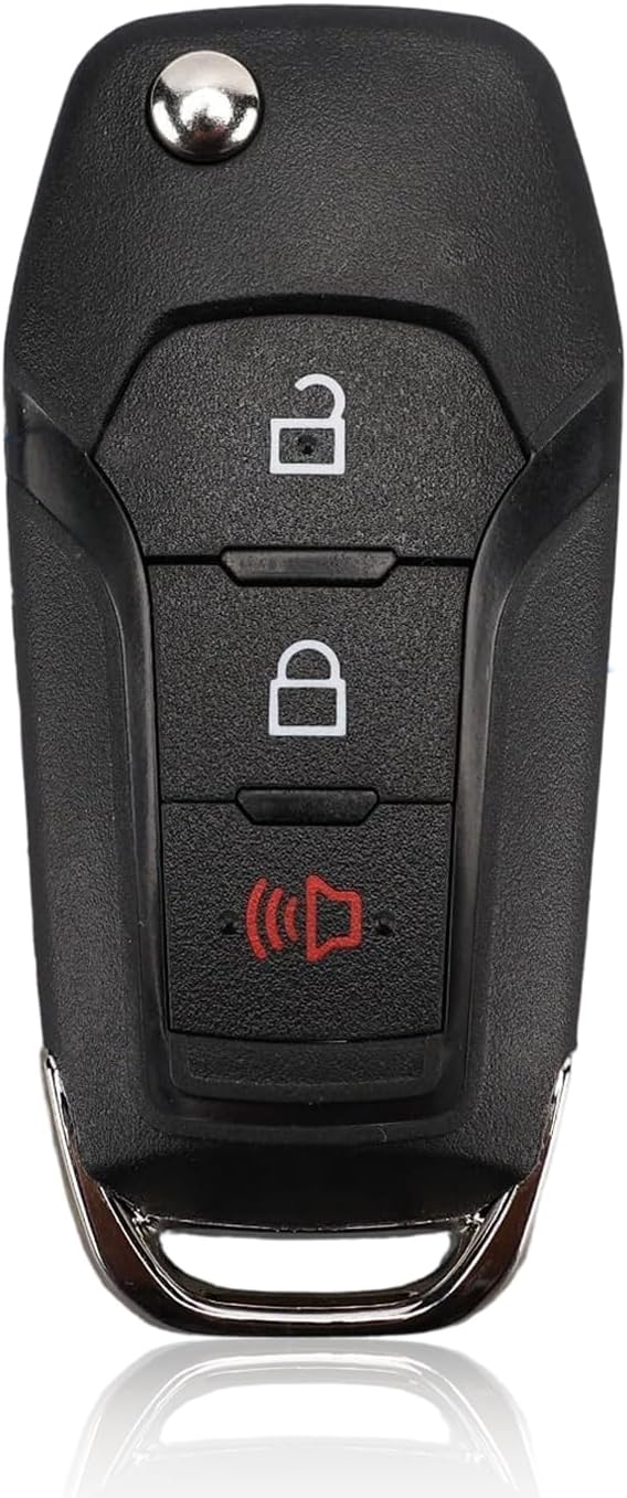 Flip Key Fob Replacement Keyless Entry Remote Compatible with Compatible with 2015-2020 Ford F150 2017-2022 F250 F350 Ecosport Explorer Ranger Bronco for N5F-AO8TAA