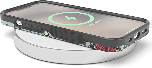 Vista 613 de Casely Funda para iPhone 13 Compatible con MagSafe Color Splash de medianoche Funda retro abstracta Color de medianoche Splash Abstracto