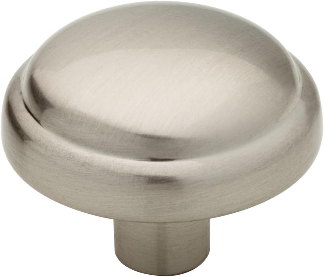 Franklin Brass Top Ring (1-Pack) Cabinet Knobs Satin Nickel Hardware for Kitchen, Drawer Pulls, Dressers, Closet Door 1-3/16" P30068W-SN-C