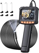 Endoscope Camera with Light 10 m, Qimic 1080P HD Tube Camera with 8 Adjustable LEDs, 2.4 Inch IPS Screen Inspection Camera, 7.9 mm IP67 Endoscope Channel Camera, 2000 mAh Battery, Men's Tools 32.8