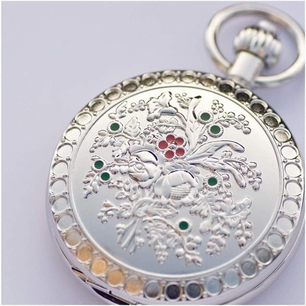 Pocket Watch Men's Pocket Watch with Arabic/Roman Numerals, Vintage Mechanical Pocket Watch with Chain (Colors: Gold, Silver)