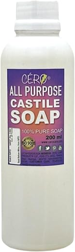 CERO ® UNSCENTED ALL PURPOSE PURE CASTILE SOAP (200ml)