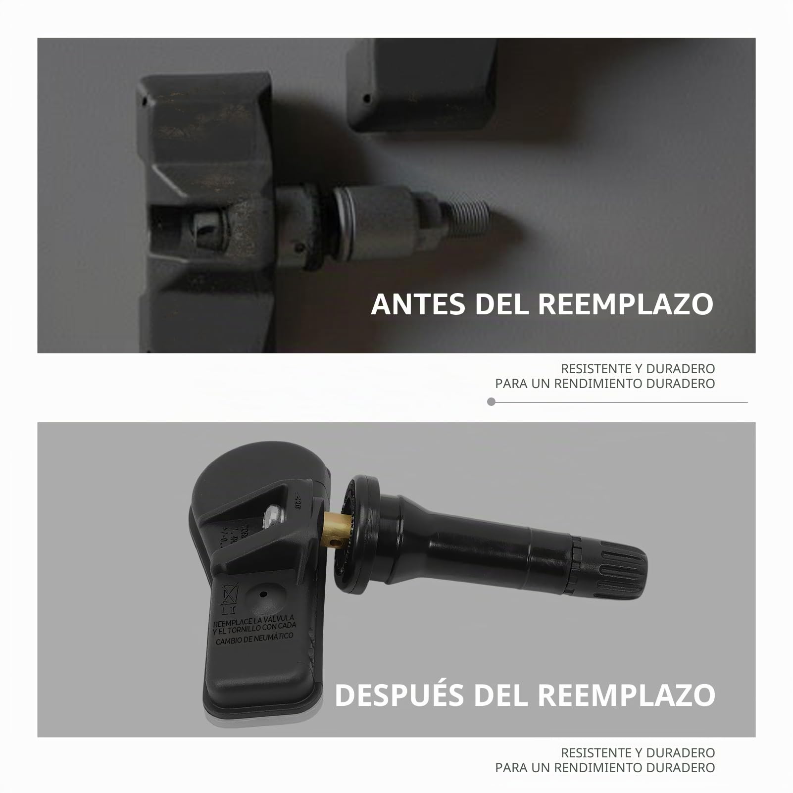 KASturbo 4 sensores presión neumáticos TPMS para Berlingo C4 C5 207 208 308 | C-Elysee, 3008, 301, 408, 5008, Partner, RCZ, 508 SW; OE 9802003680/9502003680; resistente
