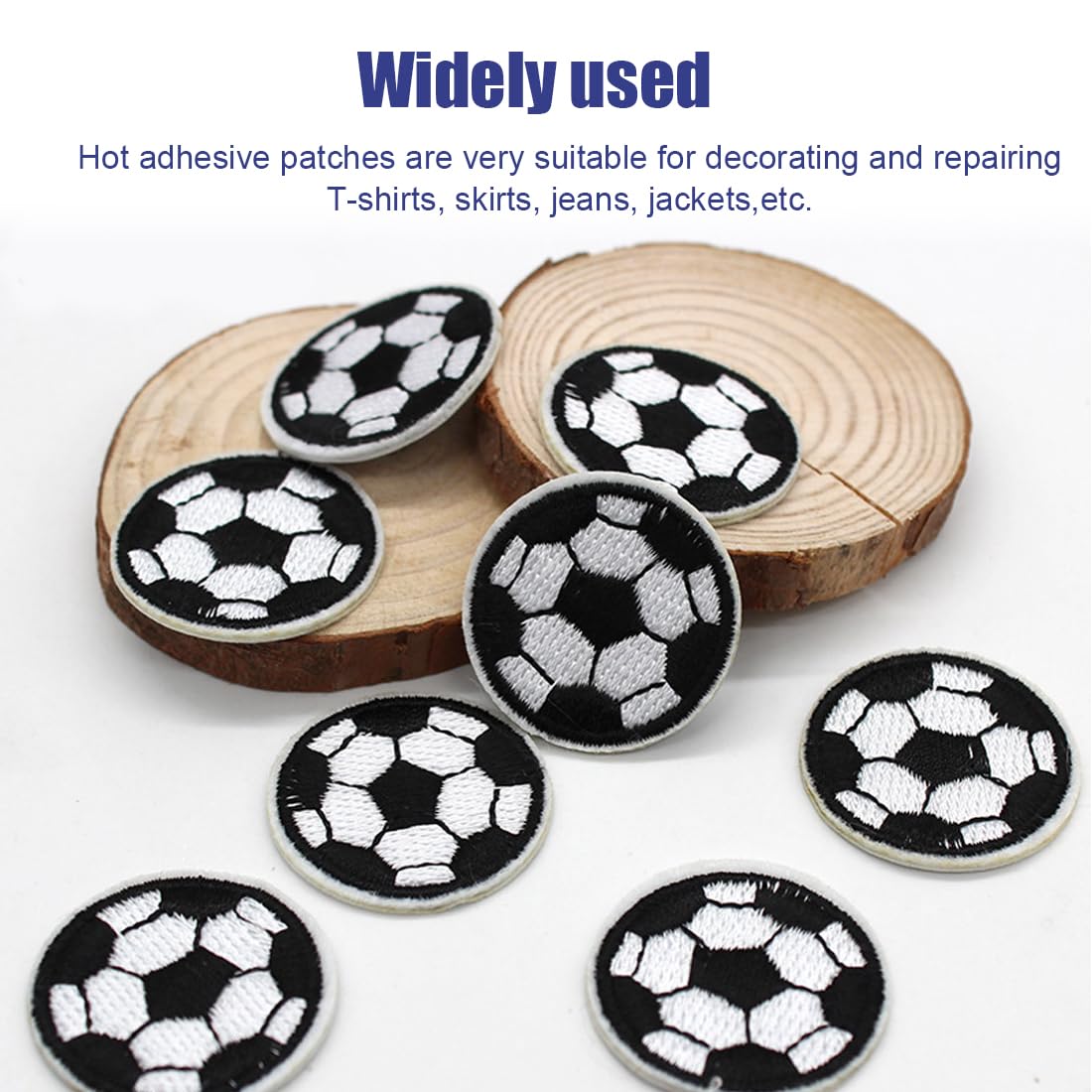 12 stuks patches/patches met voetbalmotief, cartoon voetbalstof patch voetbal strijken op patch voetbal borduurwerk patch kleding naaien stickers voor jeans, kinderkleding, rugzakken