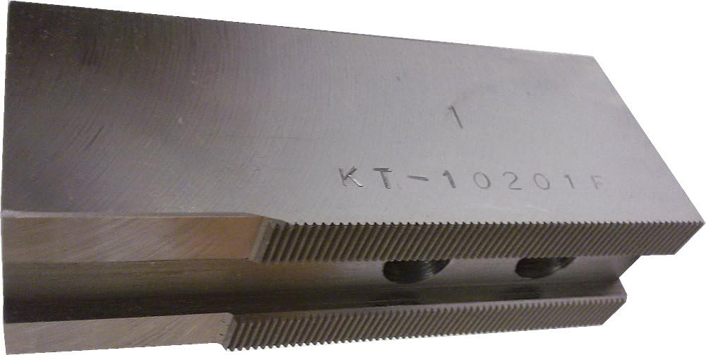 KT-10201F Steel Flat Soft Chuck Jaws for 10" CNC Lathe Chucks, 2" Tall (Set of 3 Pieces)
