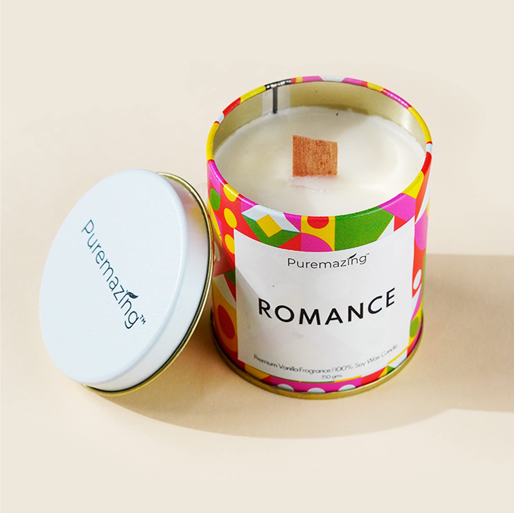 Puremazing by Imvelo Green Your Hygiene Premium 100% Soy Wax Candle|Romance-Vanilla Fragranced Candle Tin Jar with Wooden Wick|Burn time of Upto 35Hrs|Candles for Home Scented|Handmade Votive Candles (B0BQCC2G3D) Amazon Price History, Amazon Price Tracker