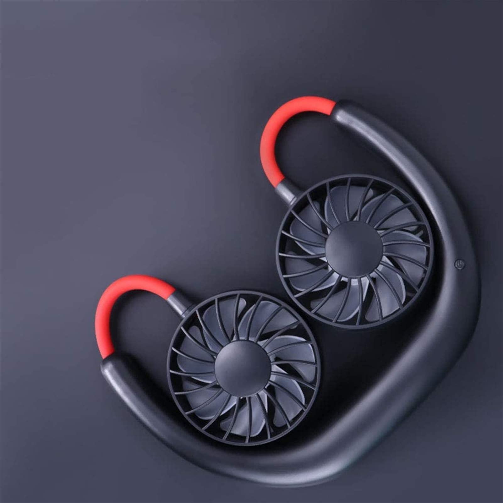 affidabile ventilatore elettrico Lazy appeso collo ventilatore, USB portatile piccolo, studente sport mini mini portatile ricaricabile portatile, ricarica USB lunga durata della batteria mute