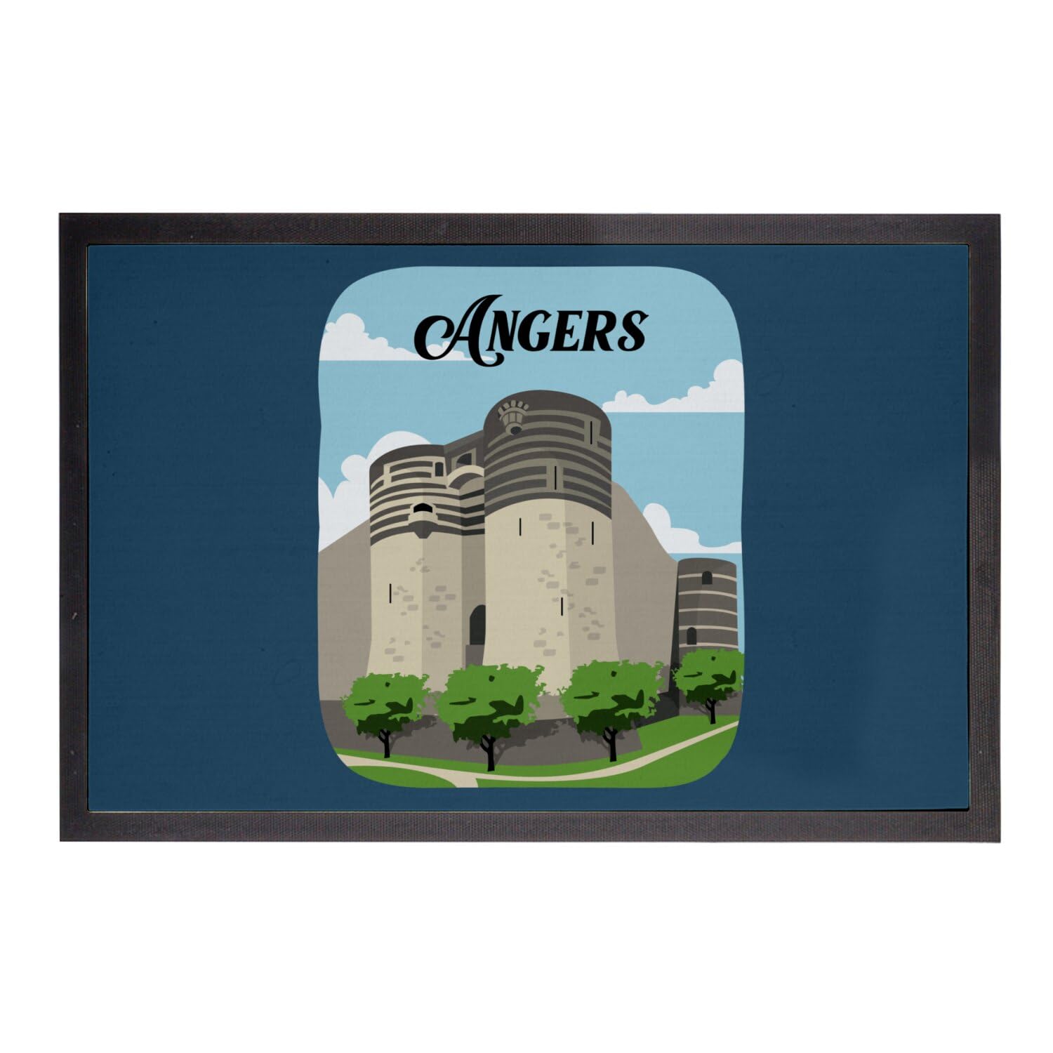 Paillasson Bleu Angers Cadeau Souvenir Souvenir France