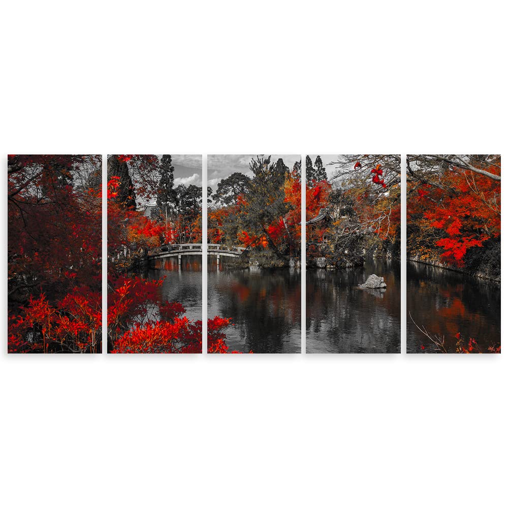 Tableau Sur Toile Asie Japon – 100x40 Cm – Paysage Vintage – Neuf