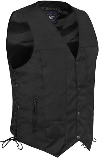 Daniel Smart Mens Vest - Premium Textile Material Motorcycle Vest for Mens Unique Design with Inside Carry Pockets