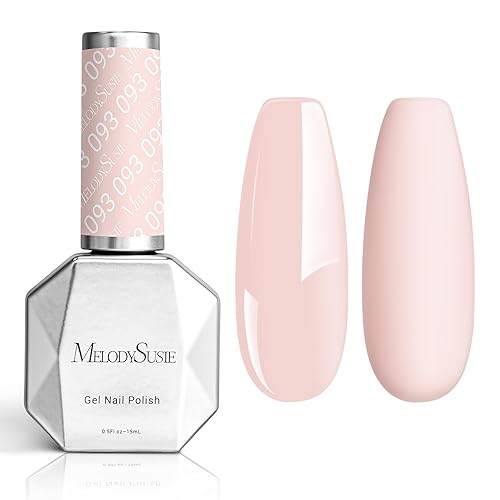 MelodySusie Esmalte de uñas de gel grueso, 0.5 onzas líquidas, color rosa nude, para remojar UV LED, divertido esmalte de gel de conejo, regalo para