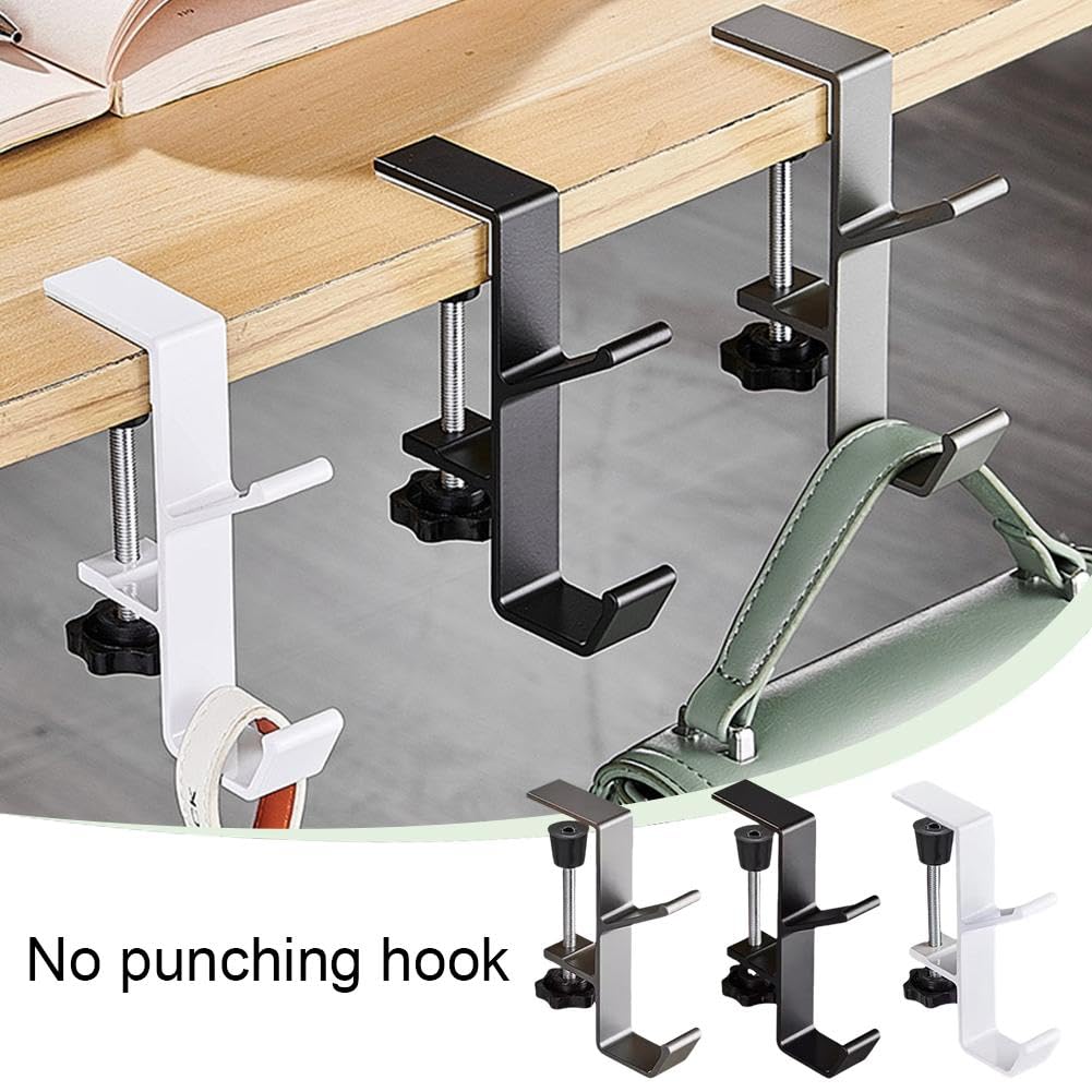 2 Pcs Bag Hooks For Table,Anti Slip Adjustable Handbag Table Hook,Multi-Function Portable Bag Hook,Bag Holder With Double Hook For Hanging