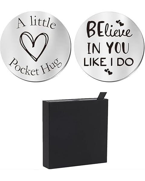 Pocket Hug Leather Keychain Gifts for Men Boyfriend Girlfriend Inspirational Gift f...