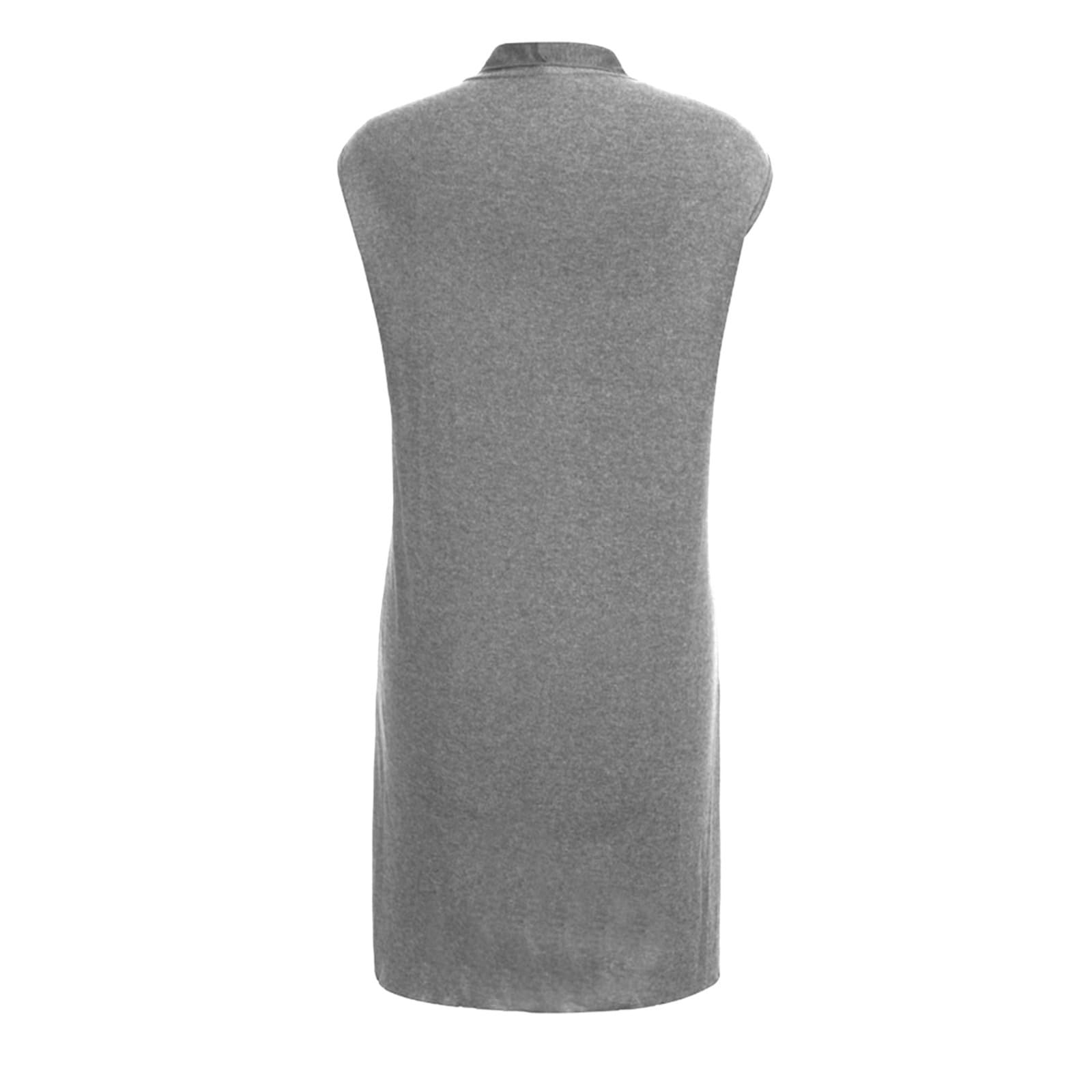 Generisch Chaqueta de punto para mujer, chaleco de punto largo, chaleco ligero sin mangas, elegante, fino, frente abierto, chalecos sin mangas, abrigo de punto, cárdigan largo, cárdigan de punto